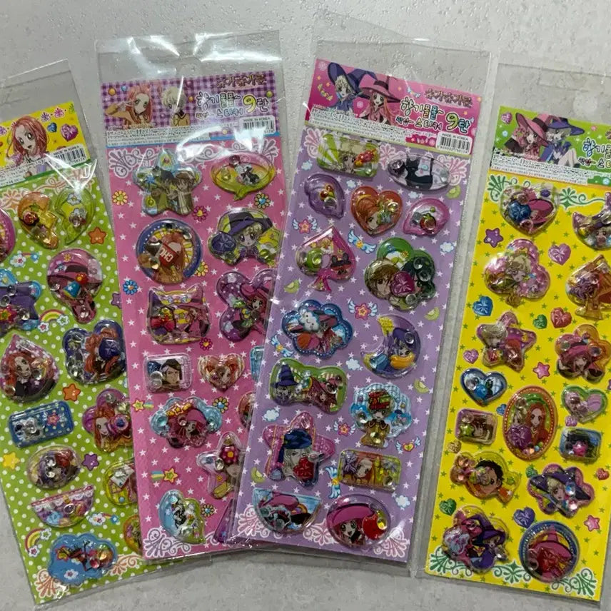 [BUNJANG] Sugar Sugar Rune Classic Sticker Bundle Set (4 Sheets) / 슈가슈가룬 고전 스티커 4장 일괄 판매