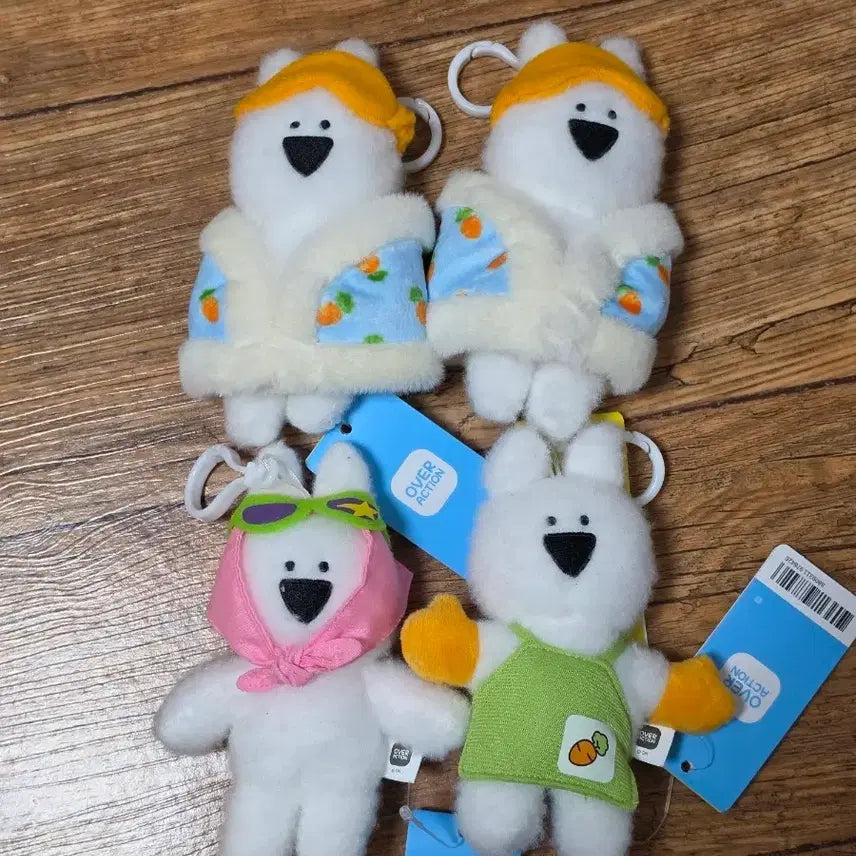 [BUNJANG] Over Action Rabbit Keyring Bundle Set / 오버액션 토끼 키링 일괄 판매