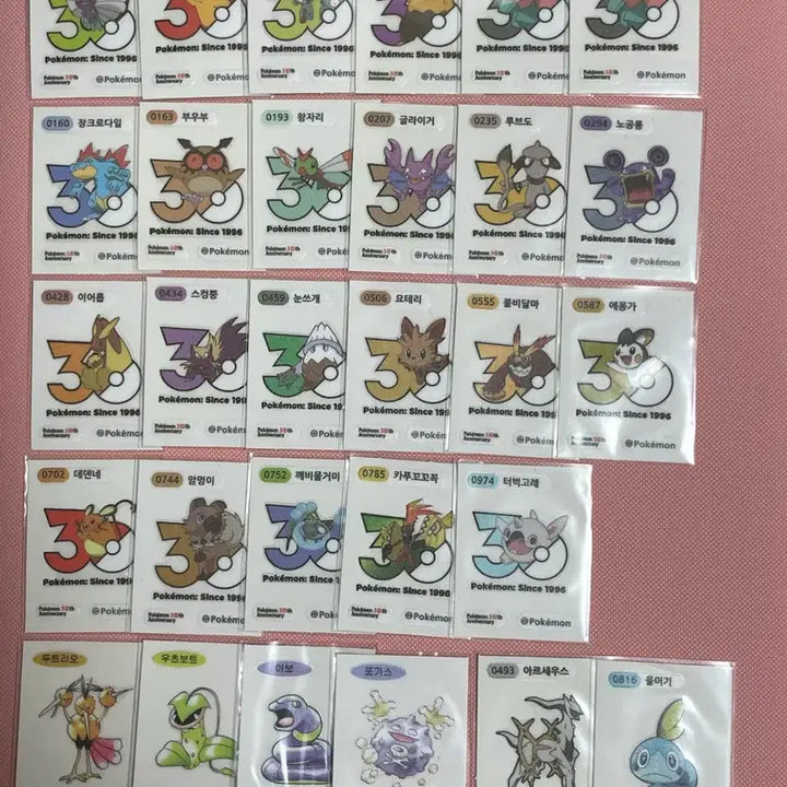 [BUNJANG] Pokemon 30th Anniversary Logo Stickers / 포켓몬 30주년 로고 띠부씰 교환
