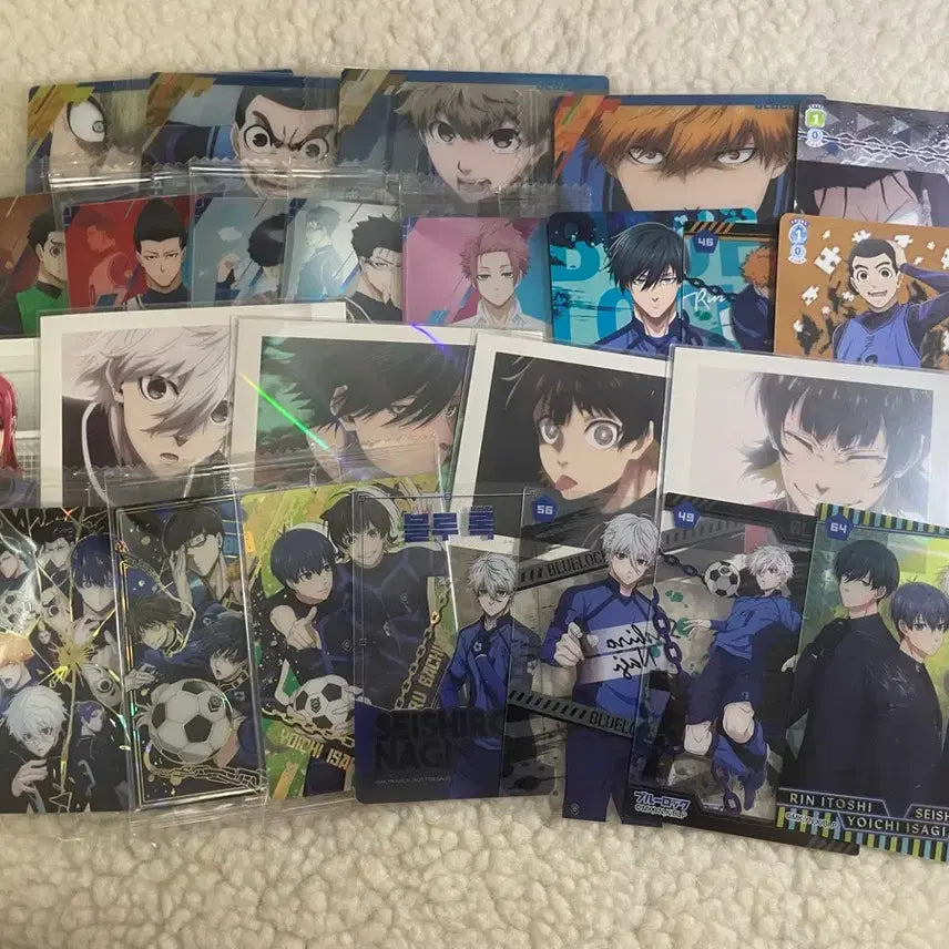[BUNJANG] Blue Lock Trading Cards &amp; Clear Cards Bundle Set / (일괄) 블루록 파샤 파샤코레 웨하스 클리어 카드 이사기 바치라 사에 나기 치기리 린 레어