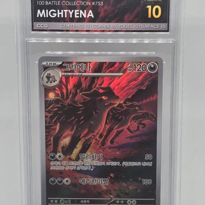 [BUNJANG] Pokemon Card Mightyena CCG 10 PRISTINE / [CCG 10 PRISTINE] 포켓몬카드 그라에나