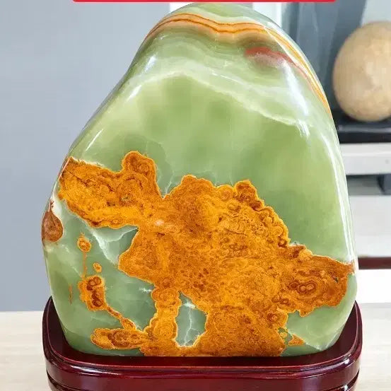 [BUNJANG] Afghanistan Jade Natural Stone 22-31cm / 아프가니스탄 옥 자연그림 자연컬러 스톤 22~31cm