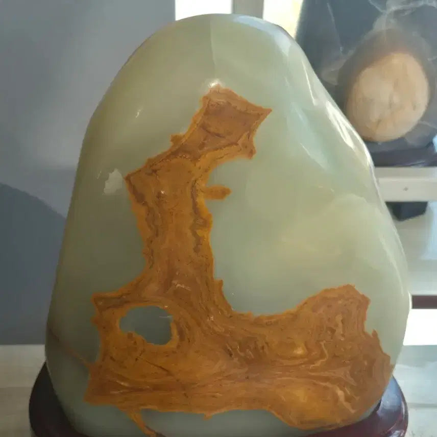 [BUNJANG] Afghanistan Jade Natural Stone 22-31cm / 아프가니스탄 옥 자연그림 자연컬러 스톤 22~31cm