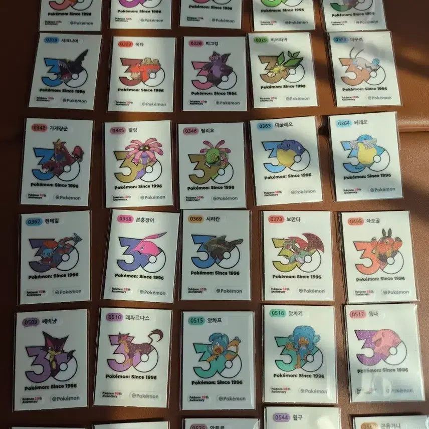 [BUNJANG] Pokemon 30th Anniversary Logo Seal Collection (1013 Variants) / 포켓몬 30주년 1013종 로고씰
