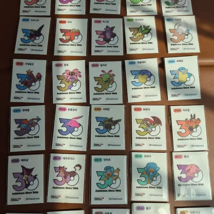 [BUNJANG] Pokemon 30th Anniversary Logo Seal Collection (1013 Variants) / 포켓몬 30주년 1013종 로고씰
