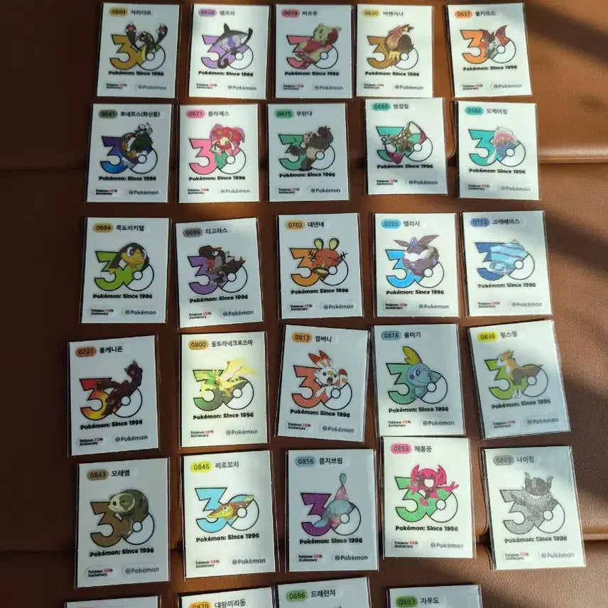 [BUNJANG] Pokemon 30th Anniversary Logo Seal Collection (1013 Variants) / 포켓몬 30주년 1013종 로고씰