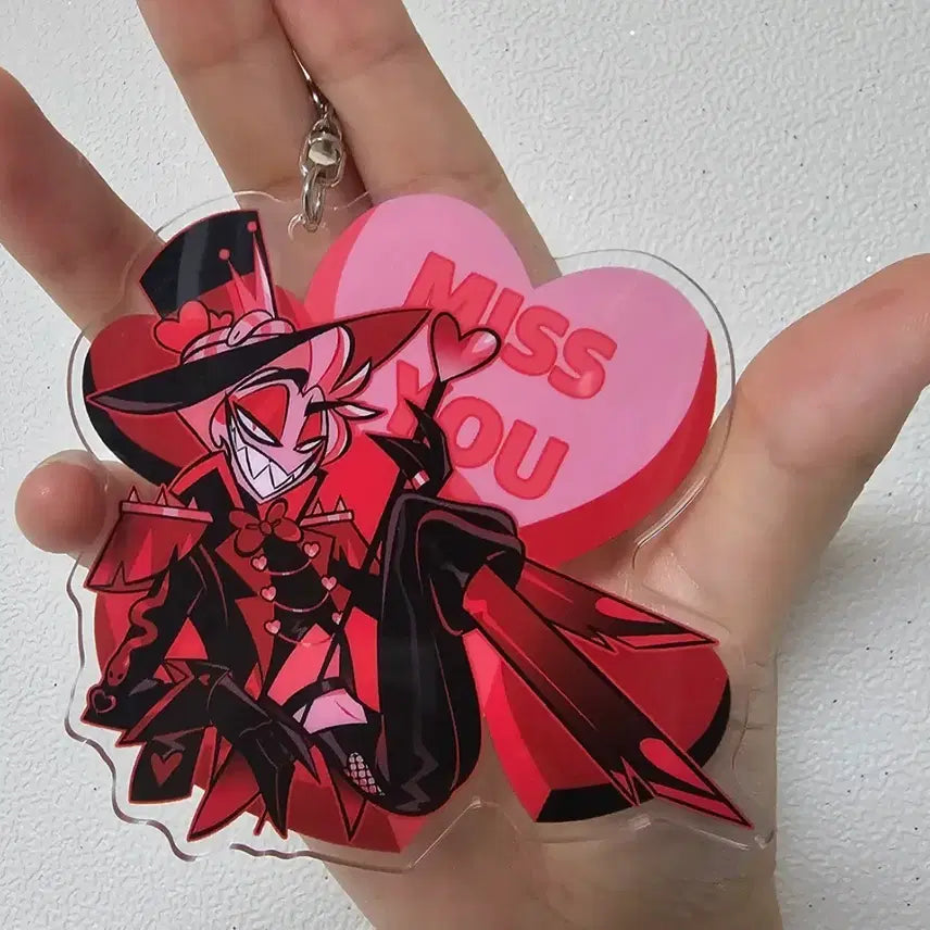[BUNJANG] Hazbin Hotel Lucifer Valentine 2024 Keychain / 해즈빈호텔 발렌타인 2024 루시퍼 키링