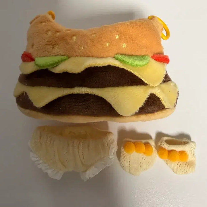 [BUNJANG] 15cm Plush Doll Hamburger Outfit Set / 15cm 솜인형 햄버거 옷세트