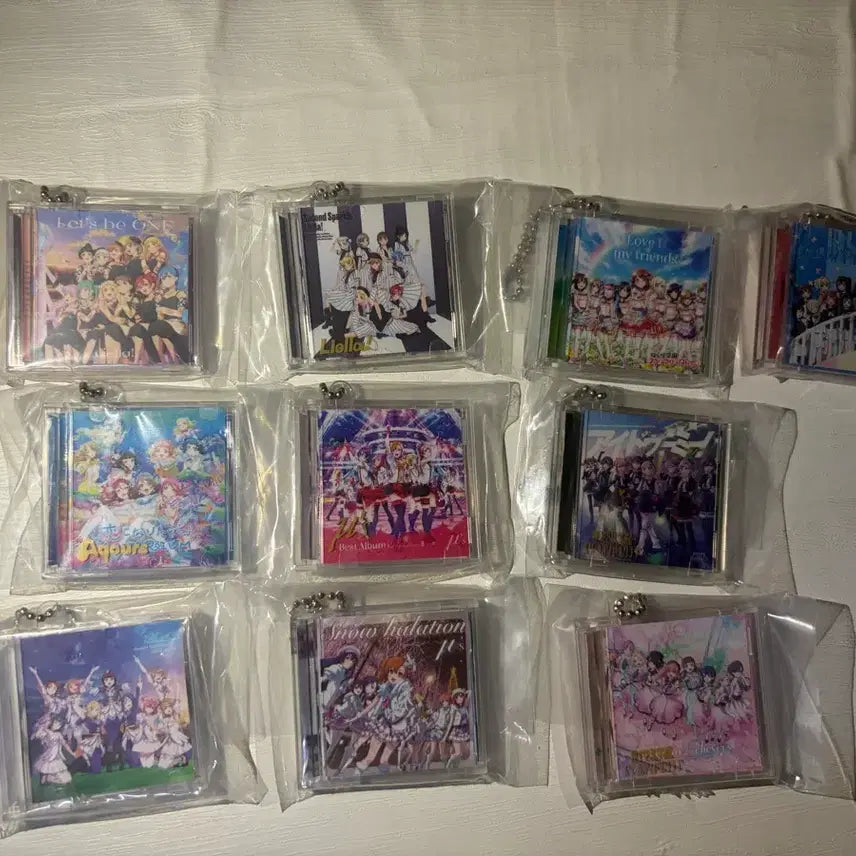[BUNJANG] Love Live! Goods CD Keychain 10-Piece Bundle Set / 러브라이브! 굿즈 CD 키링 10종 일괄