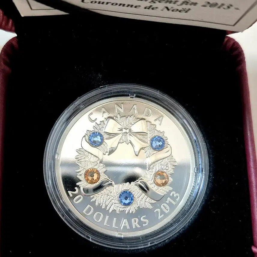 [BUNJANG] Canada 20 Dollar Silver Coin Christmas Crystal 1 oz / 캐나다 20달러 은화  크리스마스 크리스탈 1온스