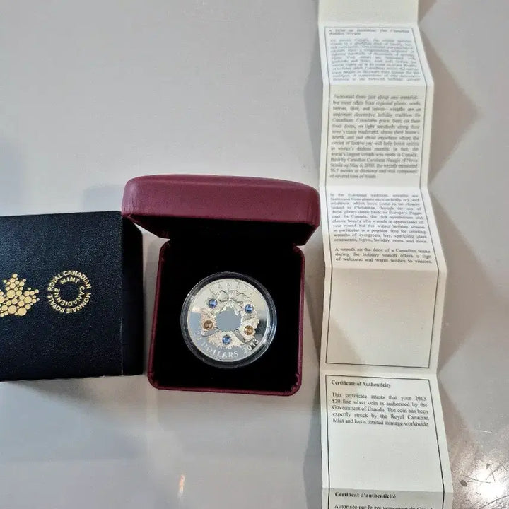 [BUNJANG] Canada 20 Dollar Silver Coin Christmas Crystal 1 oz / 캐나다 20달러 은화  크리스마스 크리스탈 1온스