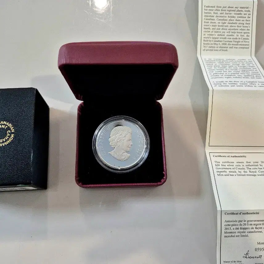 [BUNJANG] Canada 20 Dollar Silver Coin Christmas Crystal 1 oz / 캐나다 20달러 은화  크리스마스 크리스탈 1온스