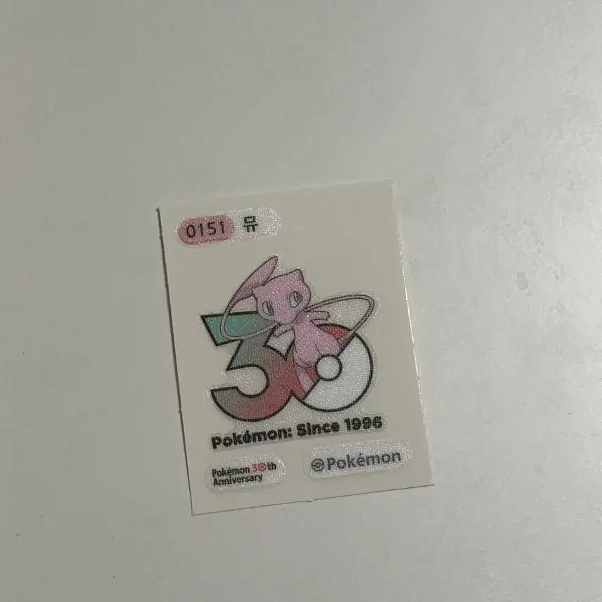[BUNJANG] Pokemon 30th Anniversary Mew Sticker / 포켓몬30주년 뮤 띠부씰