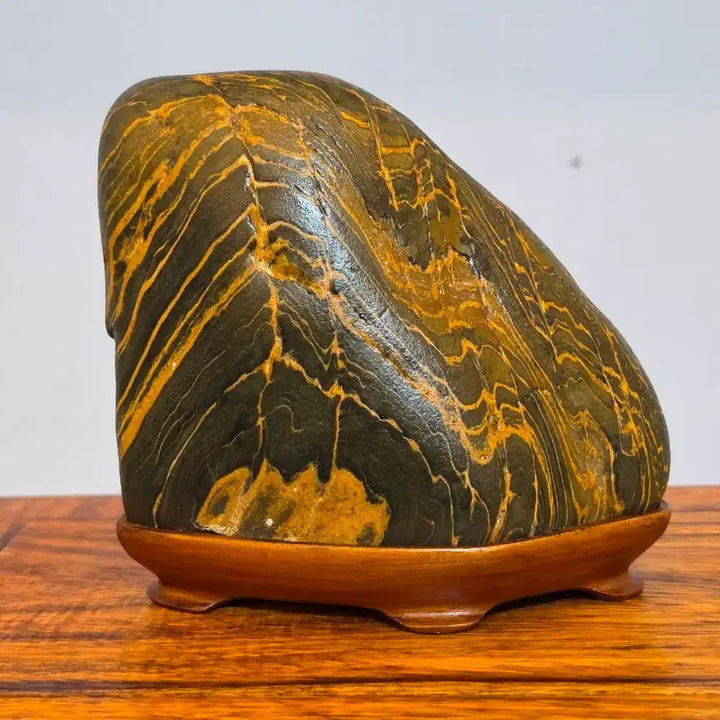 [BUNJANG] Namhangang Yellow Stone with Beautiful Mountain Pattern / 26091826 산경 문양이 아름다운 남한강 황컬러 미석 수석 팝니다