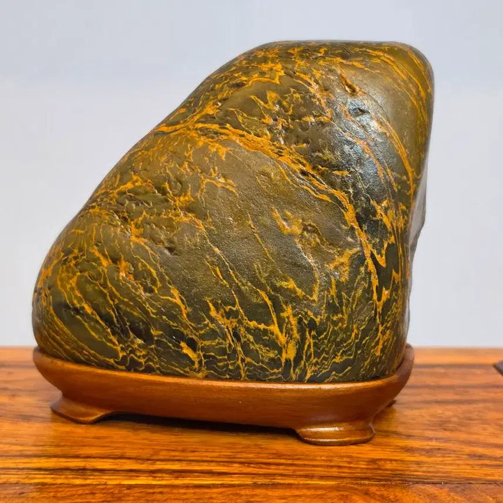 [BUNJANG] Namhangang Yellow Stone with Beautiful Mountain Pattern / 26091826 산경 문양이 아름다운 남한강 황컬러 미석 수석 팝니다