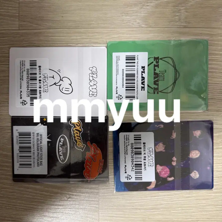 [BUNJANG] P.LAVE SamWhy Hologram Transparent Big Photocard Set (4 Types) / 플레이브 삼왜 홀로그램 투명 빅포카 4종