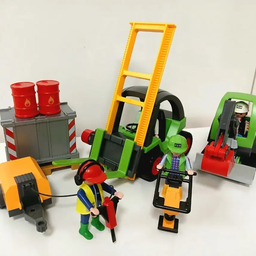 [BUNJANG] Playmobil 3279 3003 Excavator Forklift Construction Set / 플레이모빌 건설세트 (3279/3003) 포크레인/지게차