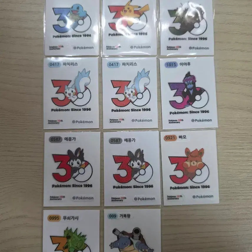 [BUNJANG] Pokemon 30th Anniversary Logo Sticker / 포켓몬 30주년 로고 띠부씰 판매
