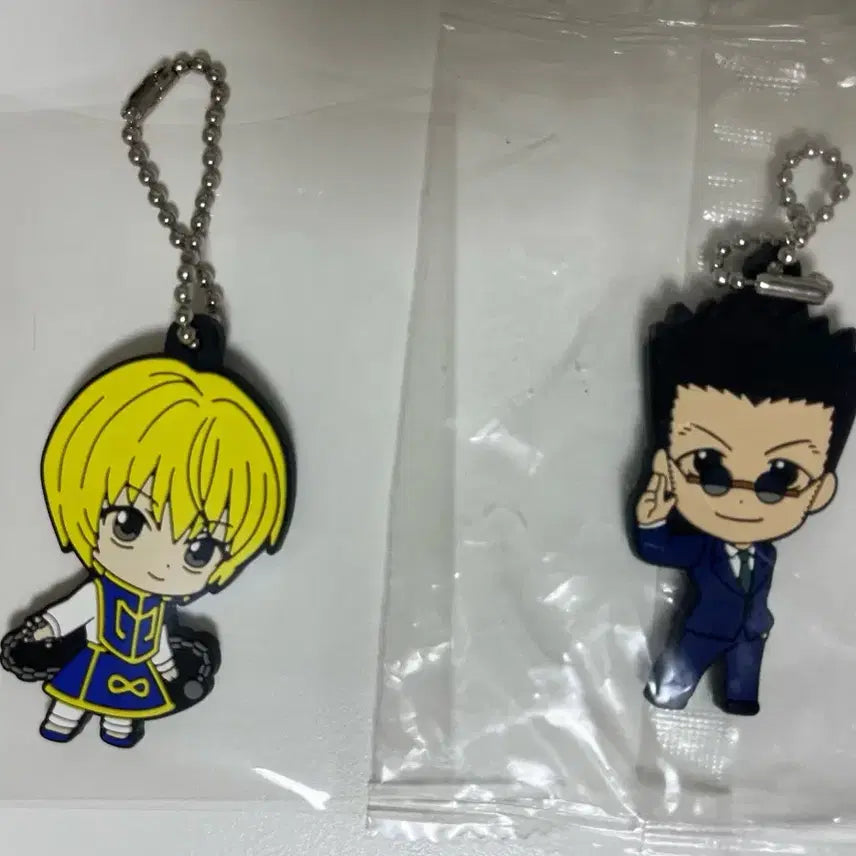 [BUNJANG] Hunter x Hunter Rubber Strap Keychain Set - Kurapika &amp; Leorio / 헌터헌터 헌헌 키링 러버스트랩 러버컬렉션 러버참 크라피카 레오리오 일괄