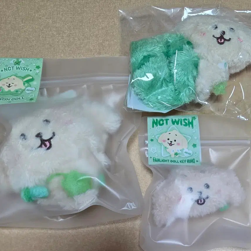 [BUNJANG] NCT WISH "Dengtrieber" Wish Doll Scrunchie Face Keyring Bundle Set (Sealed) / 댕트리버 위시돌 스크런치 얼굴키링 미개봉 일괄양도