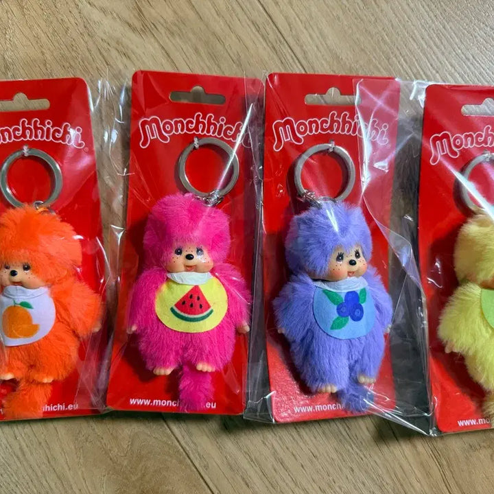 [BUNJANG] Monchhichi 4-Type Fruit Mini Bundle Set / 유럽 과일 미니 몬치치 4종 세트 일괄