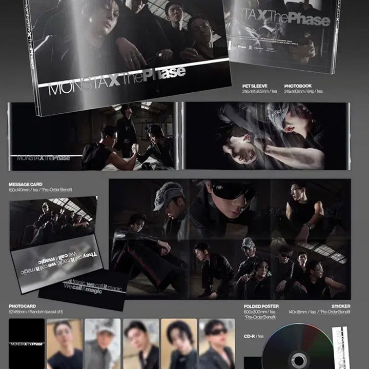 [BUNJANG] MONSTA X EP Album The Phase (OFFSET + REFINED + HYPER + PHASE ver.) Set / [세트] 몬스타엑스 - EP앨범 The Phase (REFINED+HYPER+PHASE ver.)