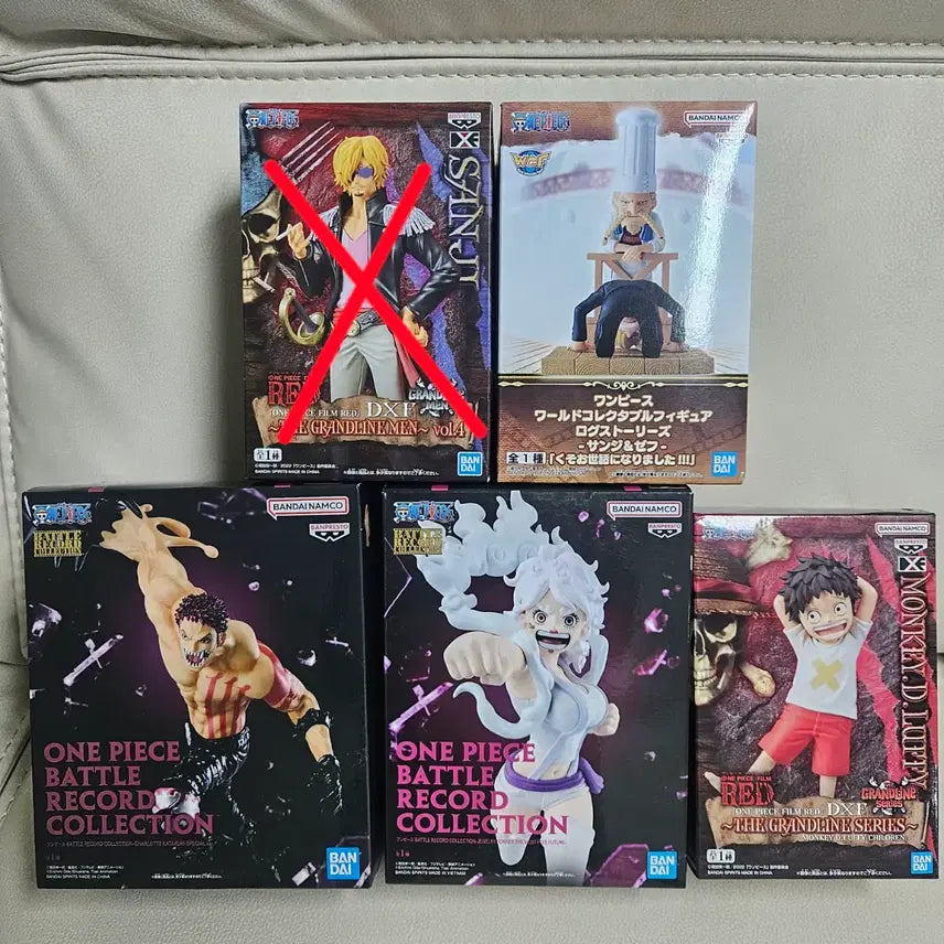 [BUNJANG] One Piece Figure 5-Figure Bundle Set (Unsealed) / 원피스 피규어 5종 일괄 판매