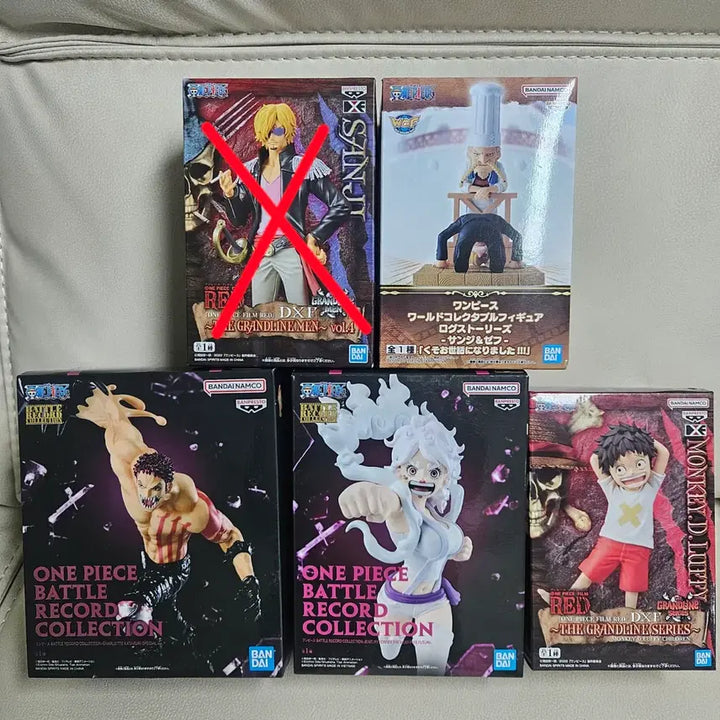 [BUNJANG] One Piece Figure 5-Figure Bundle Set (Unsealed) / 원피스 피규어 4종 일괄 판매