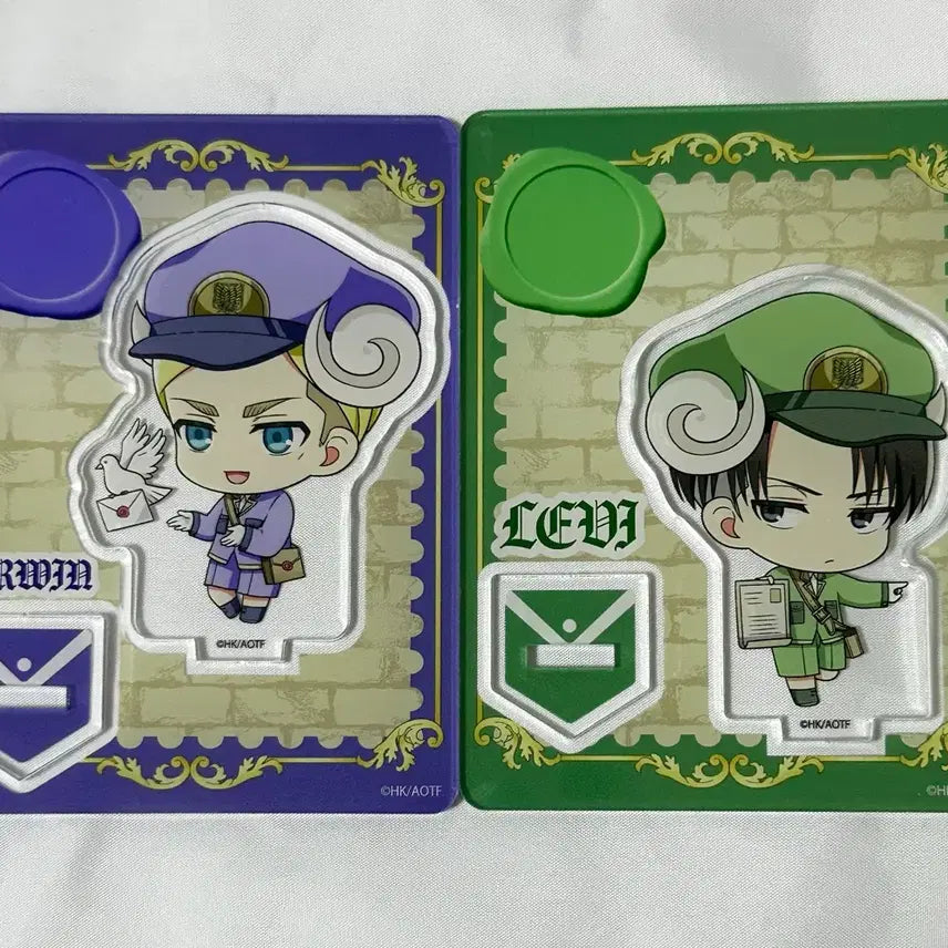 [BUNJANG] Attack on Titan Levi Erwin Postal Worker SD Acrylic Stand Eruri / 진격의거인 리바이 엘빈 우편배달부 SD 아크릴스탠드 에루리