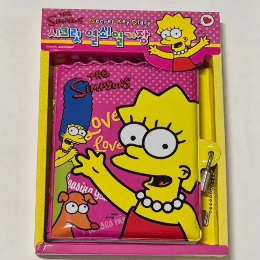 [BUNJANG] The Simpsons Lock Diary / 고전문구 심슨 자물쇠 다이어리