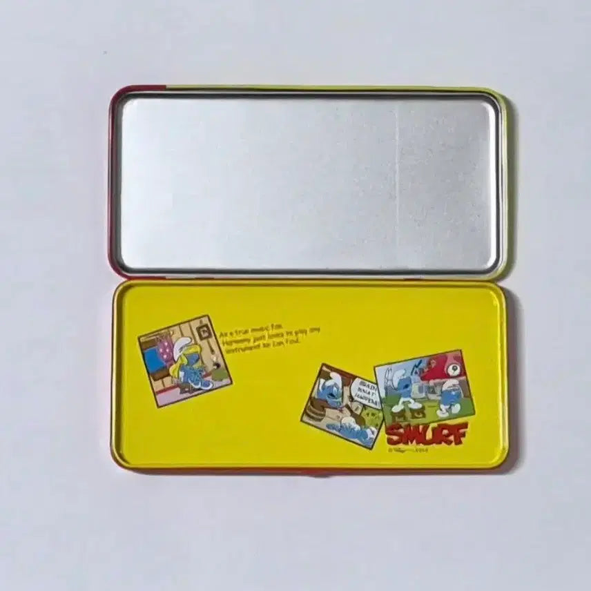 [BUNJANG] Vintage Smurf 2-Tier Tin Pencil Case / 고전문구 스머프 2단 틴필통(넓음)
