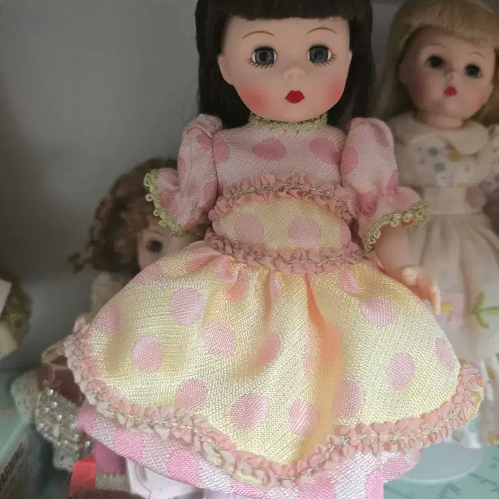 [BUNJANG] Madame Alexander Doll Pink Yellow Dot Dress / 마담 알렉산더 인형 핑크 옐로우 도트 원피스