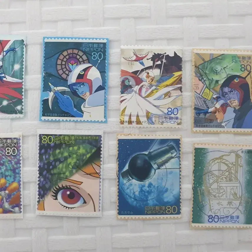 [BUNJANG] Eagle 5 Siblings Used Stamp Set (8 Types) / 독수리 5형제 사용한 우표 8종 세트