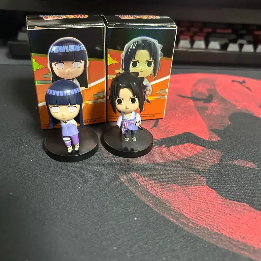 [BUNJANG] Naruto Rice Ball Figurines (Sasuke &amp; Hinata) Bundle Set / 나루토 쌀알 피규어