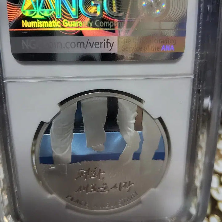 [BUNJANG] 2018 Inter-Korean Summit Commemorative 1 oz Silver Medal PF70 Ultra Cameo / 2018 남북정상회담 기념 1온스  은메달 PF70 울트라카메오