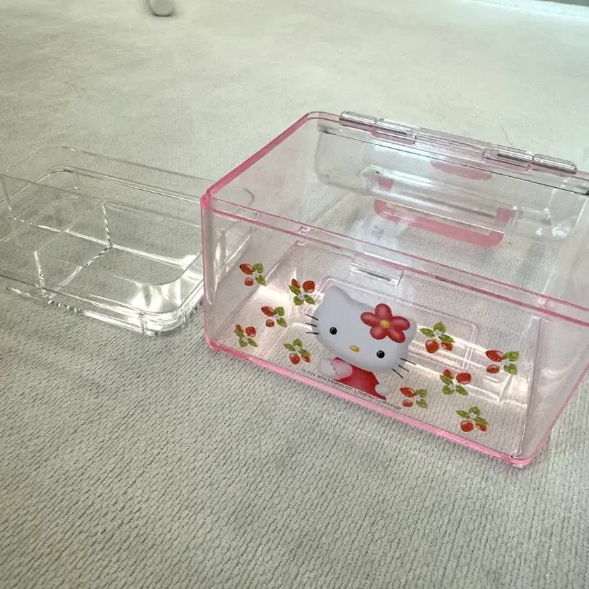 [BUNJANG] Vintage Strawberry Kitty Storage Box / 고전 들딸기 키티보관함