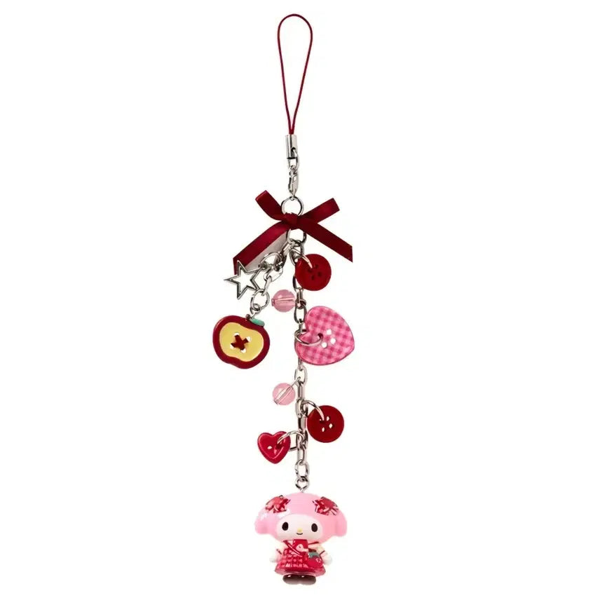 [BUNJANG] Sanrio Fall Apple Series My Melody Button Strap / 산리오 가을 사과 시리즈 마이멜로디 단추스트랩