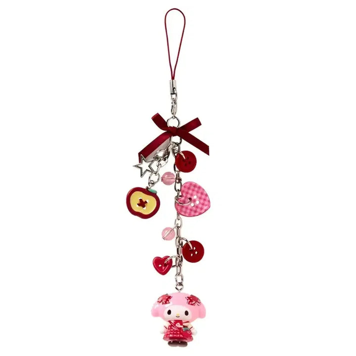 [BUNJANG] Sanrio Fall Apple Series My Melody Button Strap / 산리오 가을 사과 시리즈 마이멜로디 단추스트랩
