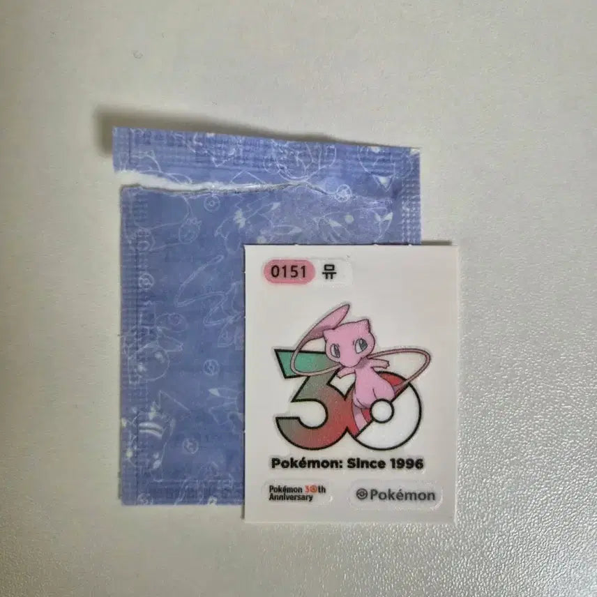 [BUNJANG] Pokemon 30th Anniversary Sticker Mew / 포켓몬스터 빵 30주년 띠부실 뮤