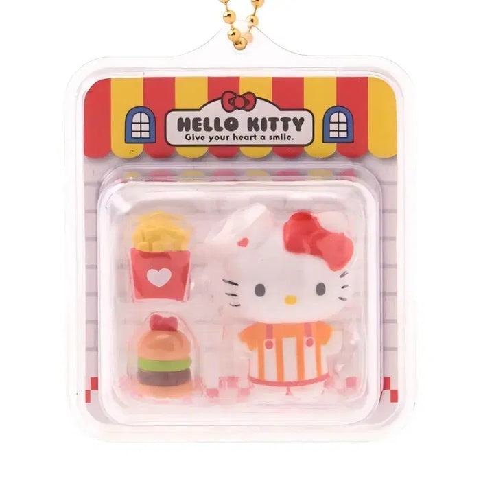[BUNJANG] Sanrio Miniature Package Toy Charm Keychain Hamburger Hello Kitty / 산리오 미니어처 패키지 토이 참 키링 햄버거 헬로키티