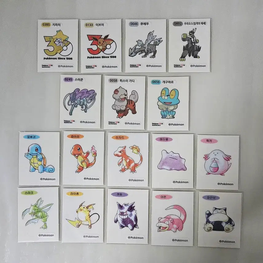 [BUNJANG] Pokemon Stickers Bundle Set (17 Types) / 포켓몬띠부씰 17종 일괄판매 합니다