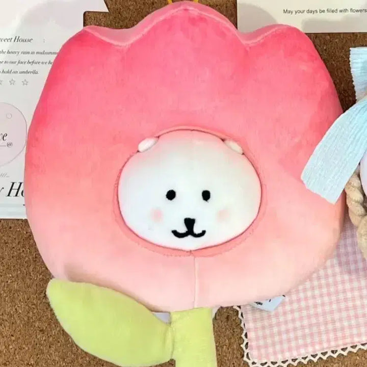 [BUNJANG] 10cm Doll Clothes Tulip Hat Pink / 10cm 인형옷 솜인형옷 인형모자 핑크 분홍 튤립