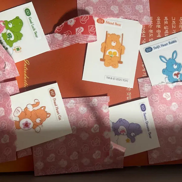 [BUNJANG] Care Bears Sticker Set - 5 Pieces / 케어베어 띠부씰 5장 일괄