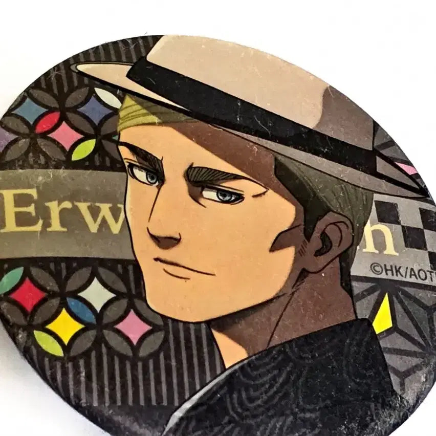 [BUNJANG] Attack on Titan Erwin Smith Can Badge / 진격의 거인 엘빈 스미스 캔벳지