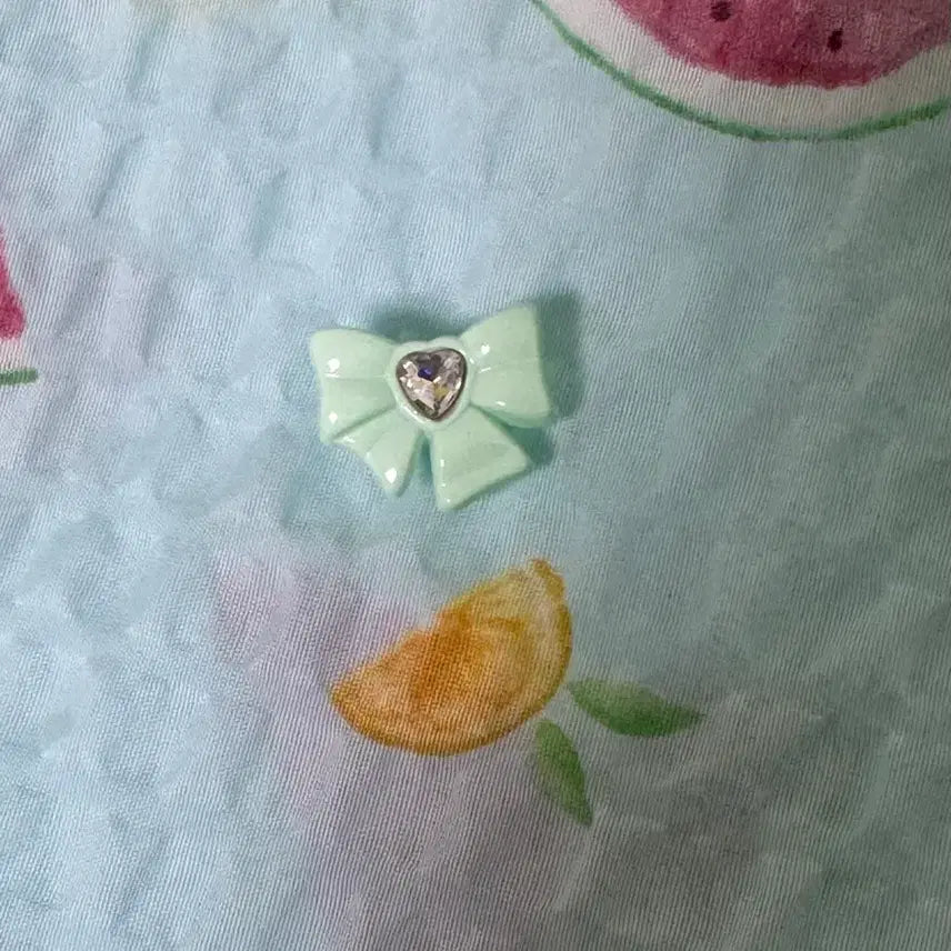 [BUNJANG] Tamagotchi Piece Deco Pierce Mint Ribbon / 다마고치 피스 데코피어스