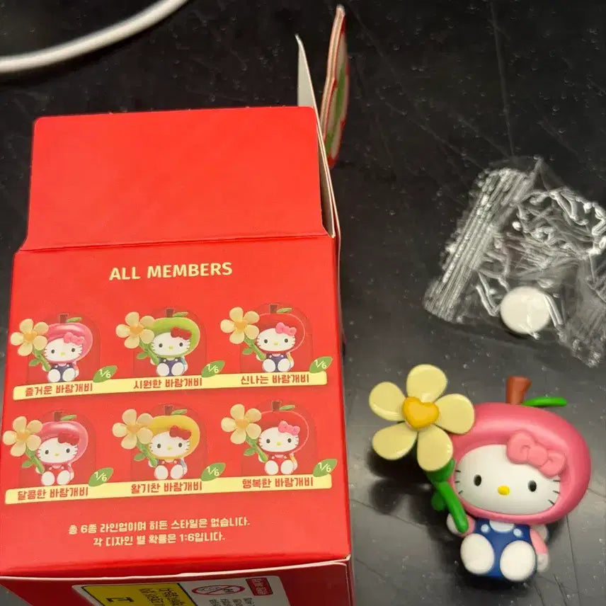 [BUNJANG] Hello Kitty Flower Pinwheel Figure / 헬로키티 피규어 바람개비