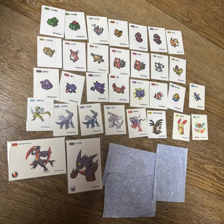[BUNJANG] Pokemon Pixel Stickers Bundle / 포켓몬 메가 픽셀 띠부씰 교환