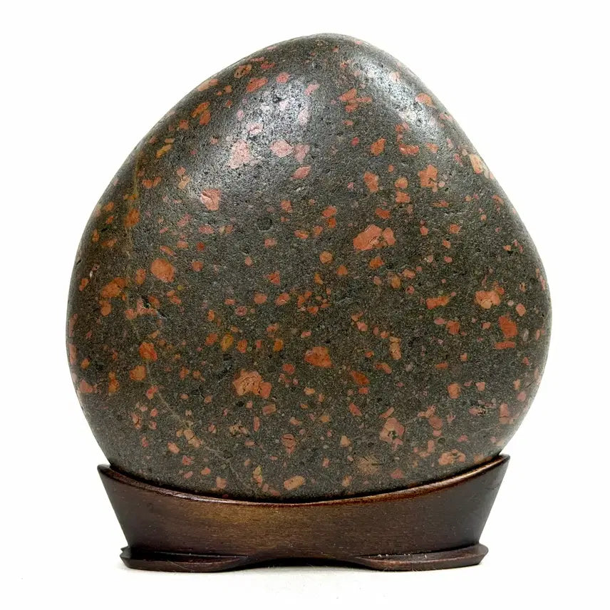 [BUNJANG] Chinese Natural Stone with Red Plum Blossoms / 홍매화 꽃돌 수석