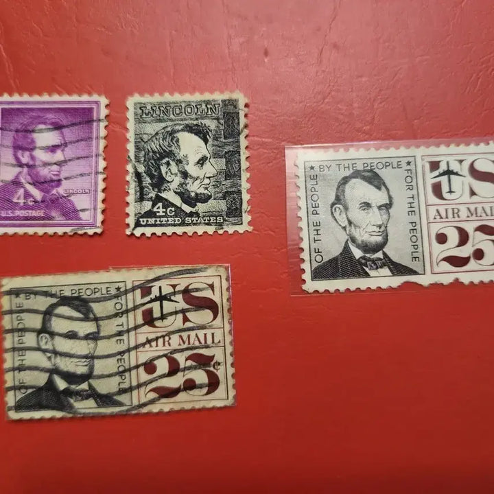 [BUNJANG] Lincoln Stamp Collection - 4 Types / 우편 링컨 우표 4종