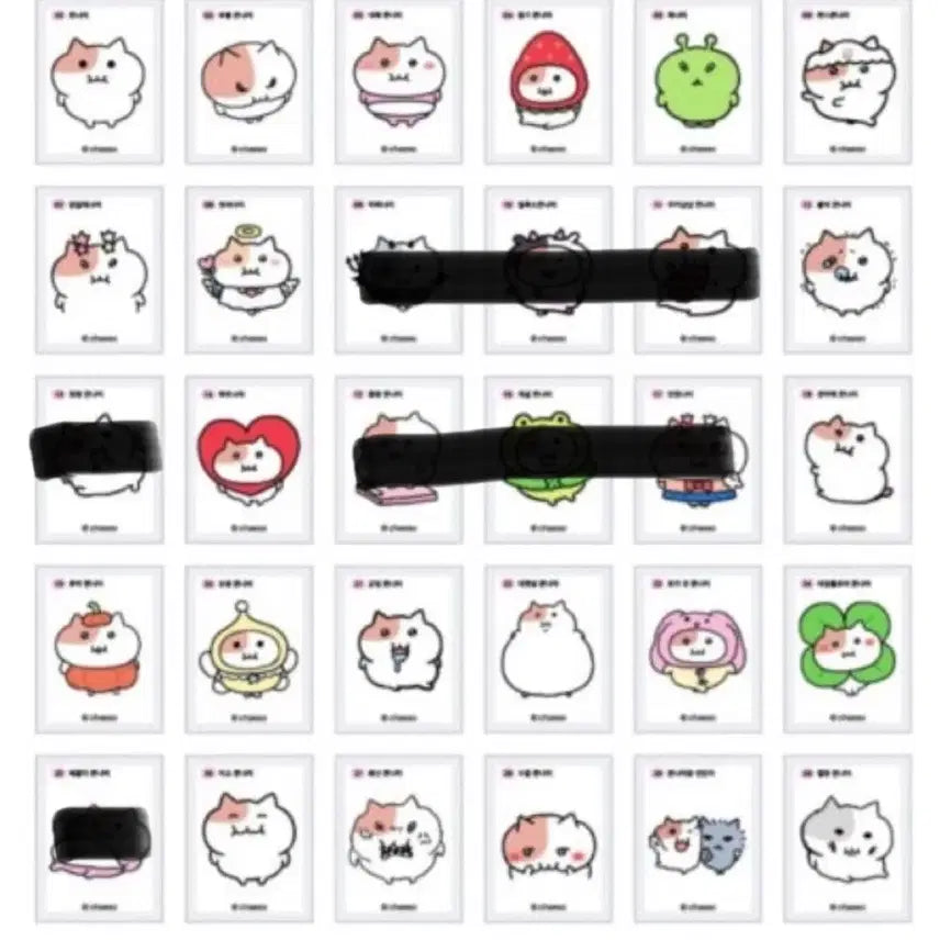 [BUNJANG] 22-Piece Sticker Set Bundle / 쫀냐미 띠부씰 일괄 판매 합니당(x표시 띠부씰 일괄)